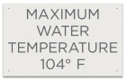 Arkansas Spa Water Temperature Sign