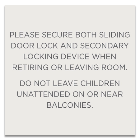 Balcony Safety Decals - 10 Pack