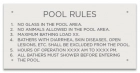 Baldwin County, Alabama Pool Rules Sign