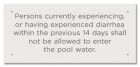 California Diarrhea Pool Sign