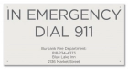 California In Emergency Dial 911 Sign