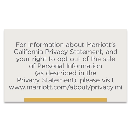 California Privacy Statement Sign