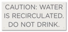 California Recirculated Pool Water Warning Sign
