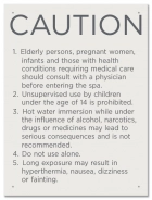 California Spa Rules Sign