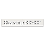 Clearance Sign w/Height Indicator