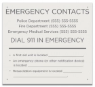 Connecticut Emergency Contacts Pool Sign