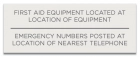 Delaware First Aid and Emergency Phone Location Sign