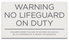 Delaware No Lifeguard On Duty Sign