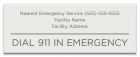 Delaware Pool Emergency Phone Sign