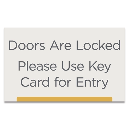 Doors Locked Sign