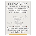 Elevator Evacuation Map (Evacuation Exits)