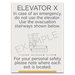 Elevator Evacuation Map (Evacuation Stairways)