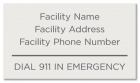 Emergency Dial 911 Pool Sign