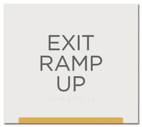 Exit Ramp Up Egress Sign - CA Compliant