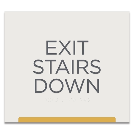 Exit Stair Down Egress Sign - CA Compliant