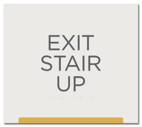Exit Stair Up Egress Sign - CA Compliant