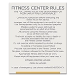 Fitness Center Rules Sign