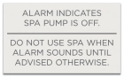 Florida Spa Alarm Rules Sign