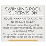 Front Desk Pool Supervision Sign - NJ Compliant