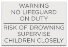 Georgia No Lifeguard On Duty Sign