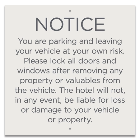 Guest Notice Parking Sign