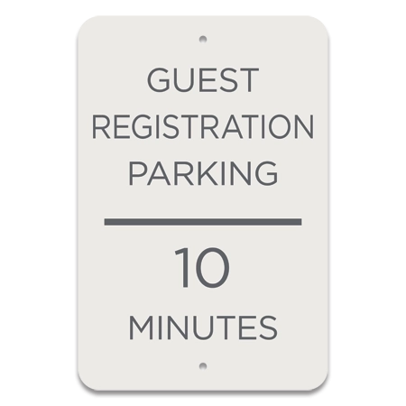 Guest Registration Parking Sign