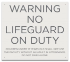 Idaho No Lifeguard Warning Sign