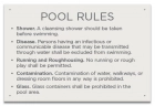 Idaho Pool Rules Sign