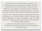 Illinois Beach Admission Rules Sign
