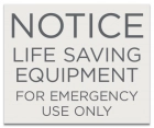 Illinois Life Saving Equipment Sign