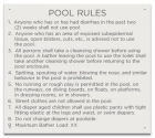 Indiana Pool Rules Sign