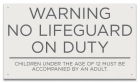 Iowa No Lifeguard On Duty Sign