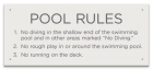 Iowa Pool Rules Sign