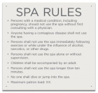 Iowa Spa Rules Sign