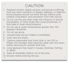 Kentucky Spa Rules Caution Sign
