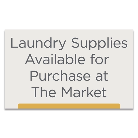 'Laundry Supplies... Purchase at The Market' Sign