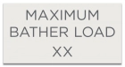 MAHC Maximum Bather Load Sign