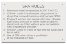 MAHC Spa Rules Sign