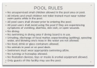Maine Pool Rules Sign
