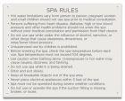 Maine Spa Rules Sign