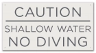 Maricopa County, Arizona No Diving Sign