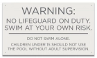 Maryland No Lifeguard on Duty Sign