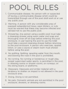 Minnesota Pool Rules Sign