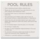 Montana Pool Rules Sign