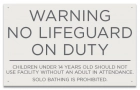 Nevada No Lifeguard Sign