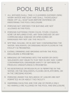 Nevada Pool Rules Sign
