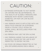 Nevada Spa Rules Sign