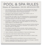 New Jersey Pool and Spa Rules Sign