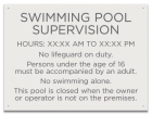 New Jersey Swimming Pool Supervision Sign