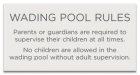 New Jersey Wading Pool Rules Sign